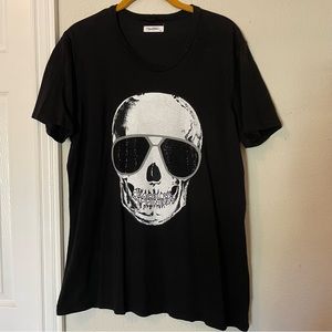 Lauren Moshi rhinestone sunglasses skeleton tee